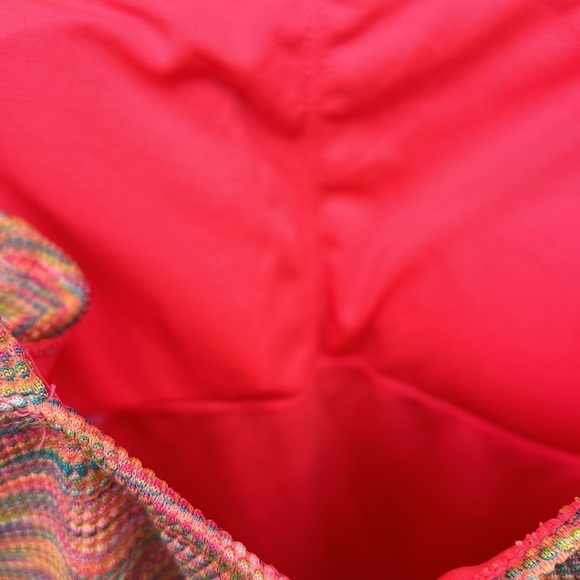 RIO BEACH colorful swimsuit size 7 (S-M) with fluorescent pink cups and lining - Picture 6 of 12